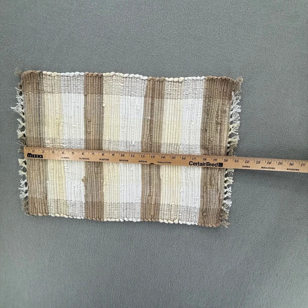 New Park B. Smith Oversized Woven Placemats Set of 4 Recycled Cotton